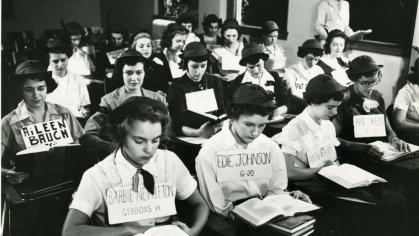 Students in Class in the 1950s