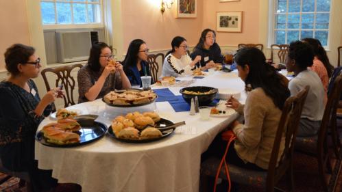 International Students Dine at Douglass Dean's Home