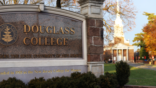 Voorhees Chapel and Douglass Sign