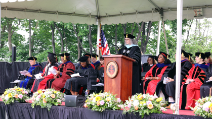 Dean Meghan Rehbein at Convocation