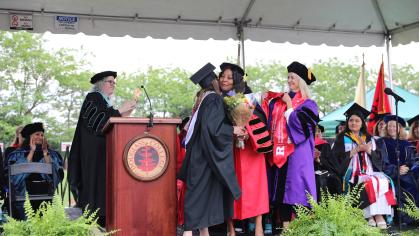 Chancellor Francine Conway Accepts Douglass Stole