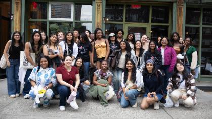 Students in the global village in NYC