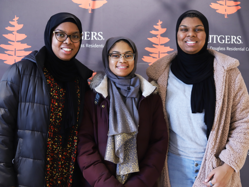 Students Take a Photo at Women's Day