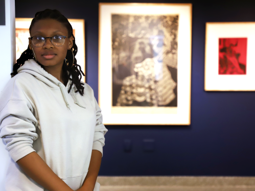 Douglass student at Gallery
