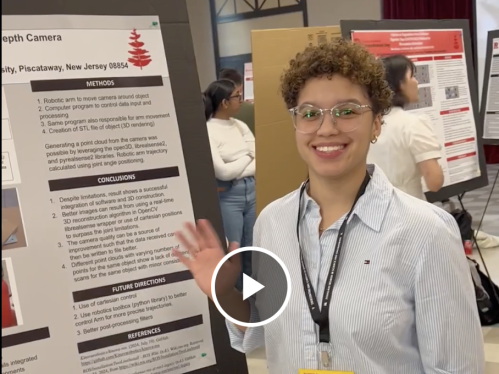 Mia at the poster presentation 