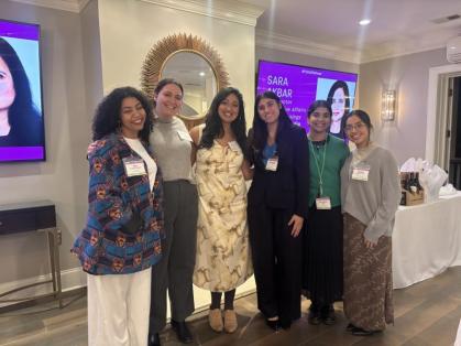 Six Douglass students at a PLEN conference in DC