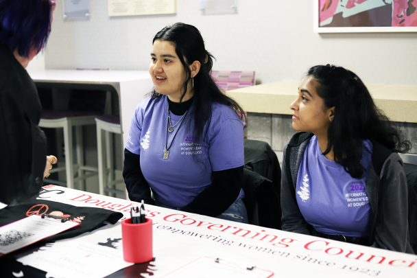 Students speak at Women's Day 