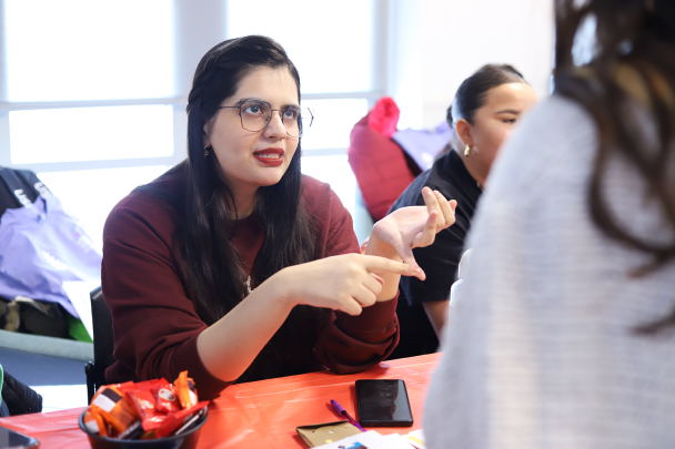 Students speak at Women's Day 