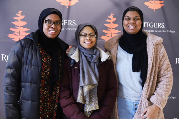 Students Take a Photo at Women's Day