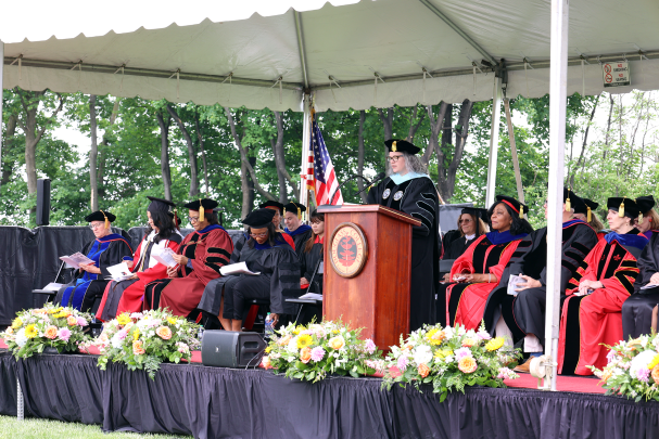 Dean Meghan Rehbein at Convocation
