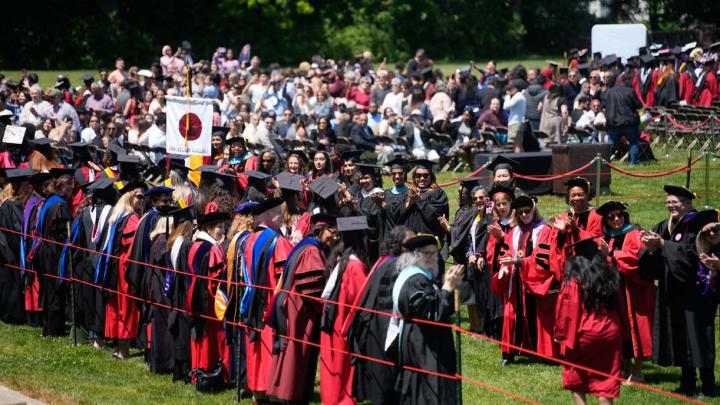 Students Process at Graduation