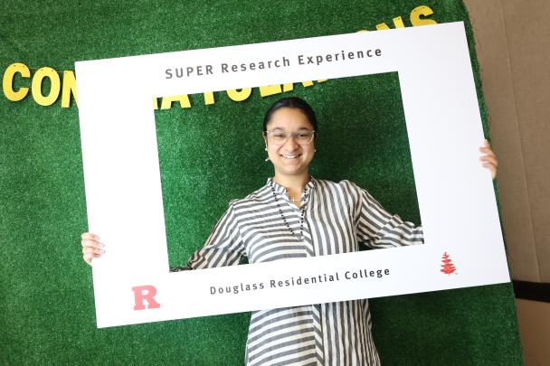 Student with Research Frame