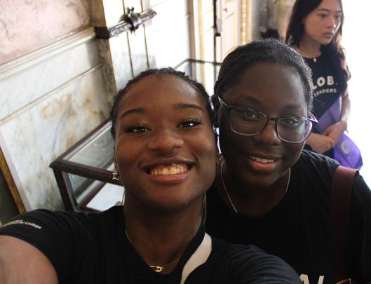 Two students take a selfie