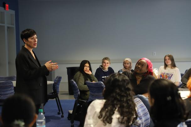 Author speaks to students